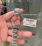 Cartier Ballon Bleu Swiss Quartz Movement 33MM Pink Dial Women Watch